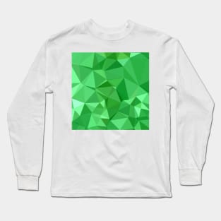 Inchworm Green Abstract Low Polygon Background Long Sleeve T-Shirt